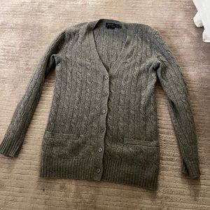 Polo Ralph Lauren Women’s Grey Cable Knit 100% Cashmere Cardigan - S
